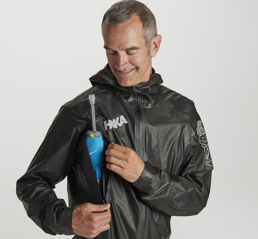 Hoka One One Gore-Tex Shakedry™ Run - Men Jackets - Black,Australia WEC-390614